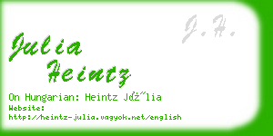 julia heintz business card